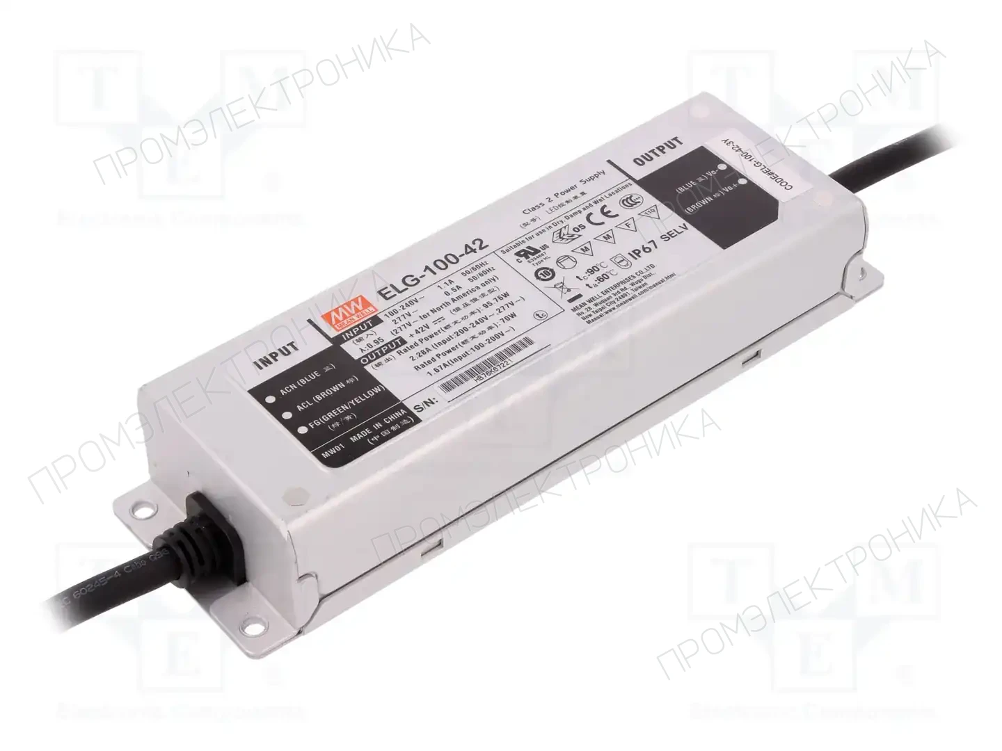 MEAN WELL ELG-100-42-3Y — Блоки питания для LED