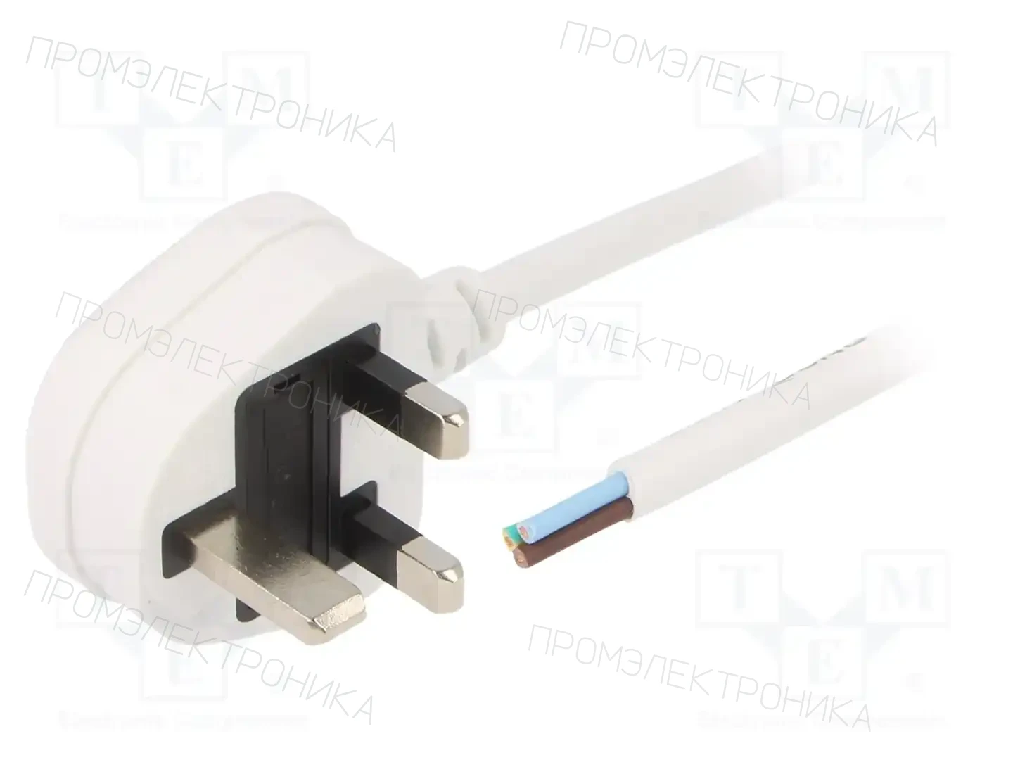 LIAN DUNG LT-318(13A) 3X1.0 WHT 3M END CUT — Кабели питания компьютерные и универс
