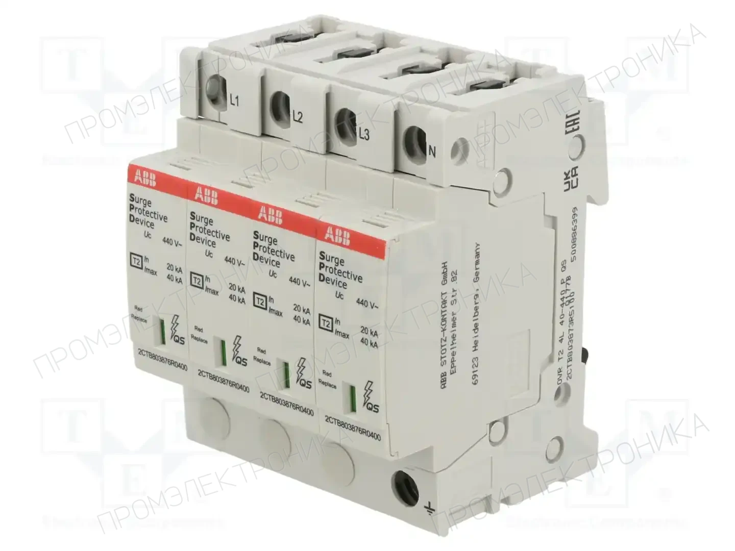 ABB OVR T2 4L 40-440 P QS — Ограничители перенапряжения
