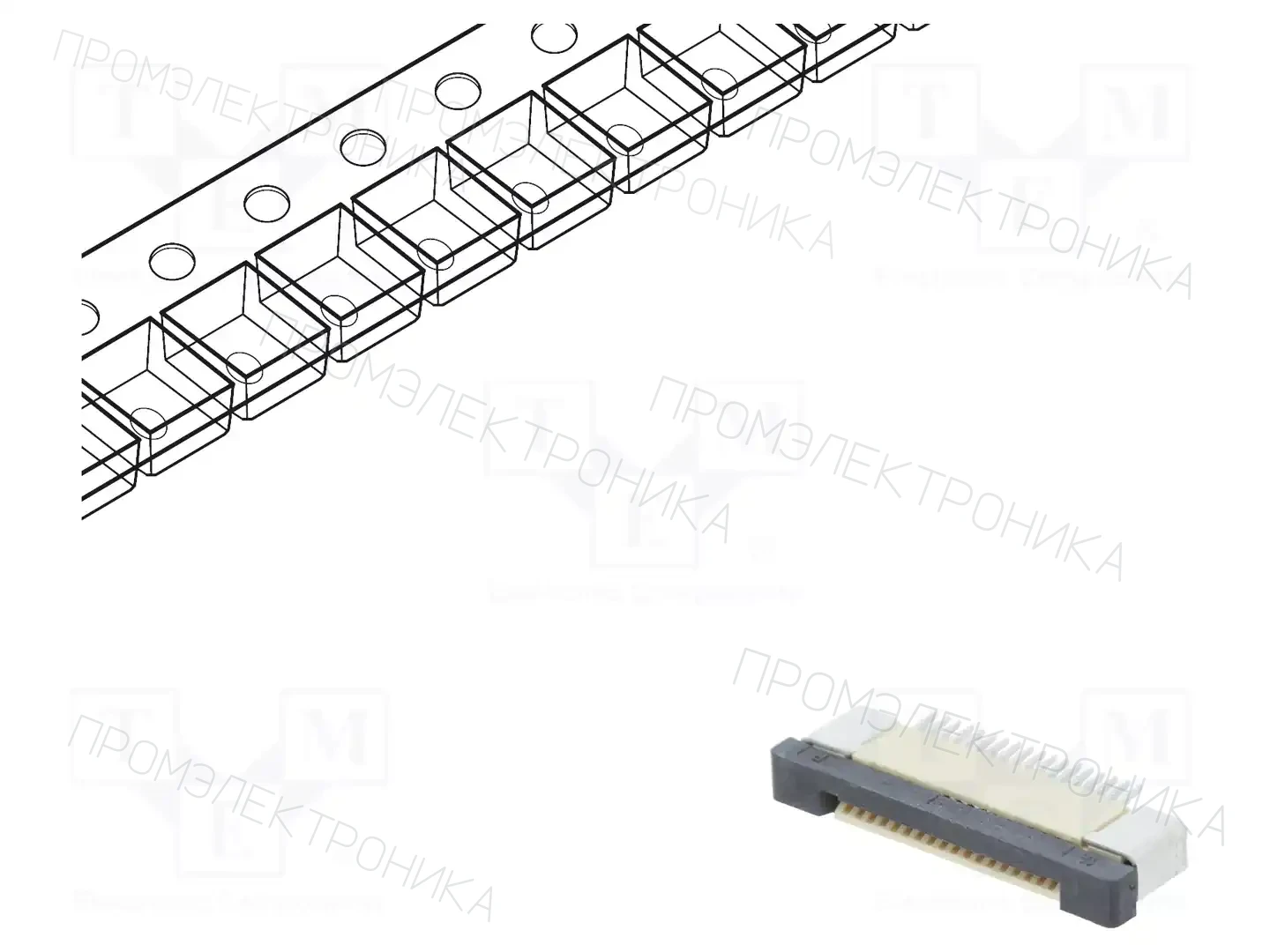 CONNFLY DS1020-09-18VBT1B-R — Разъeмы FFC/FPC растр 0,5мм