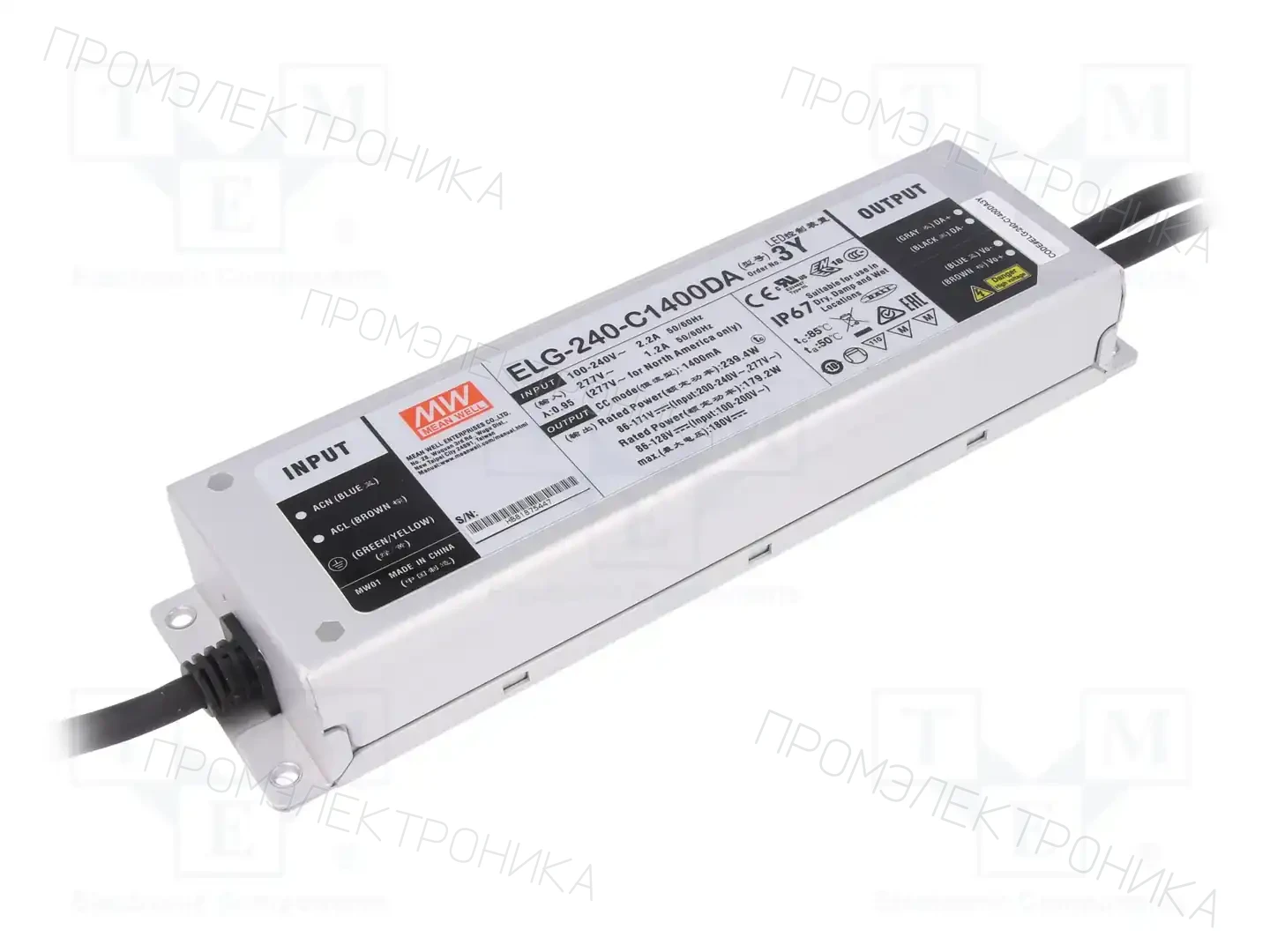 MEAN WELL ELG-240-C1400DA3Y — Блоки питания для LED
