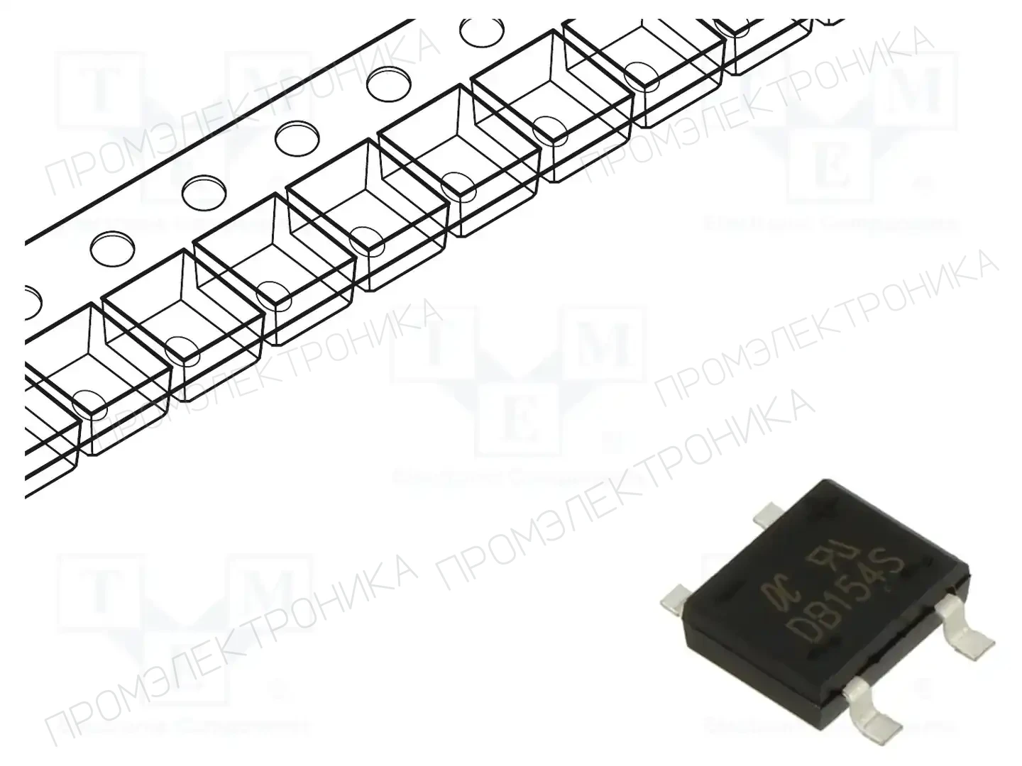 DC COMPONENTS DB154S — Однофазные мосты диодные SMD/THT