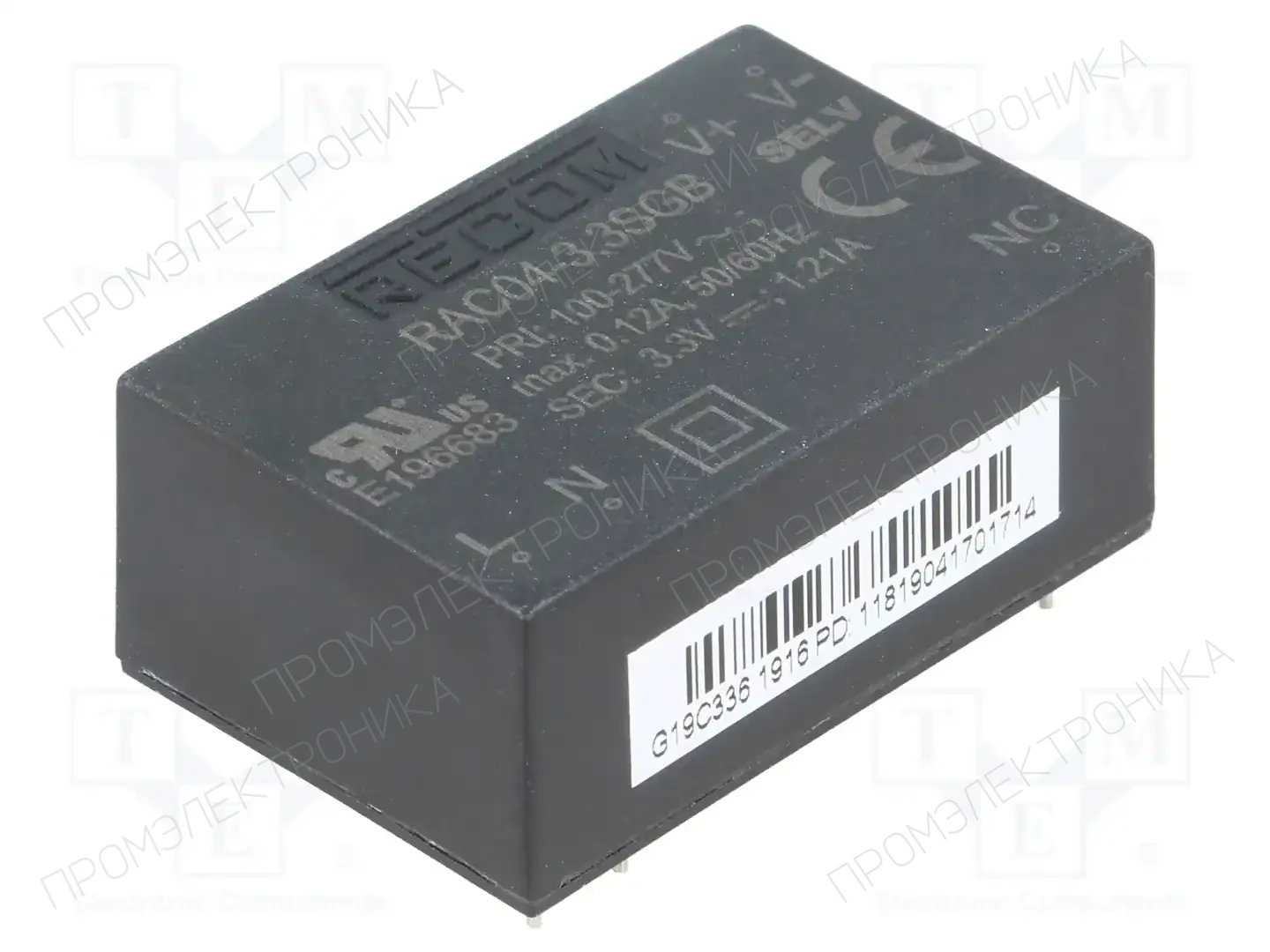 RECOM RAC04-3.3SGB — Преобразователи AC/DC для PCB
