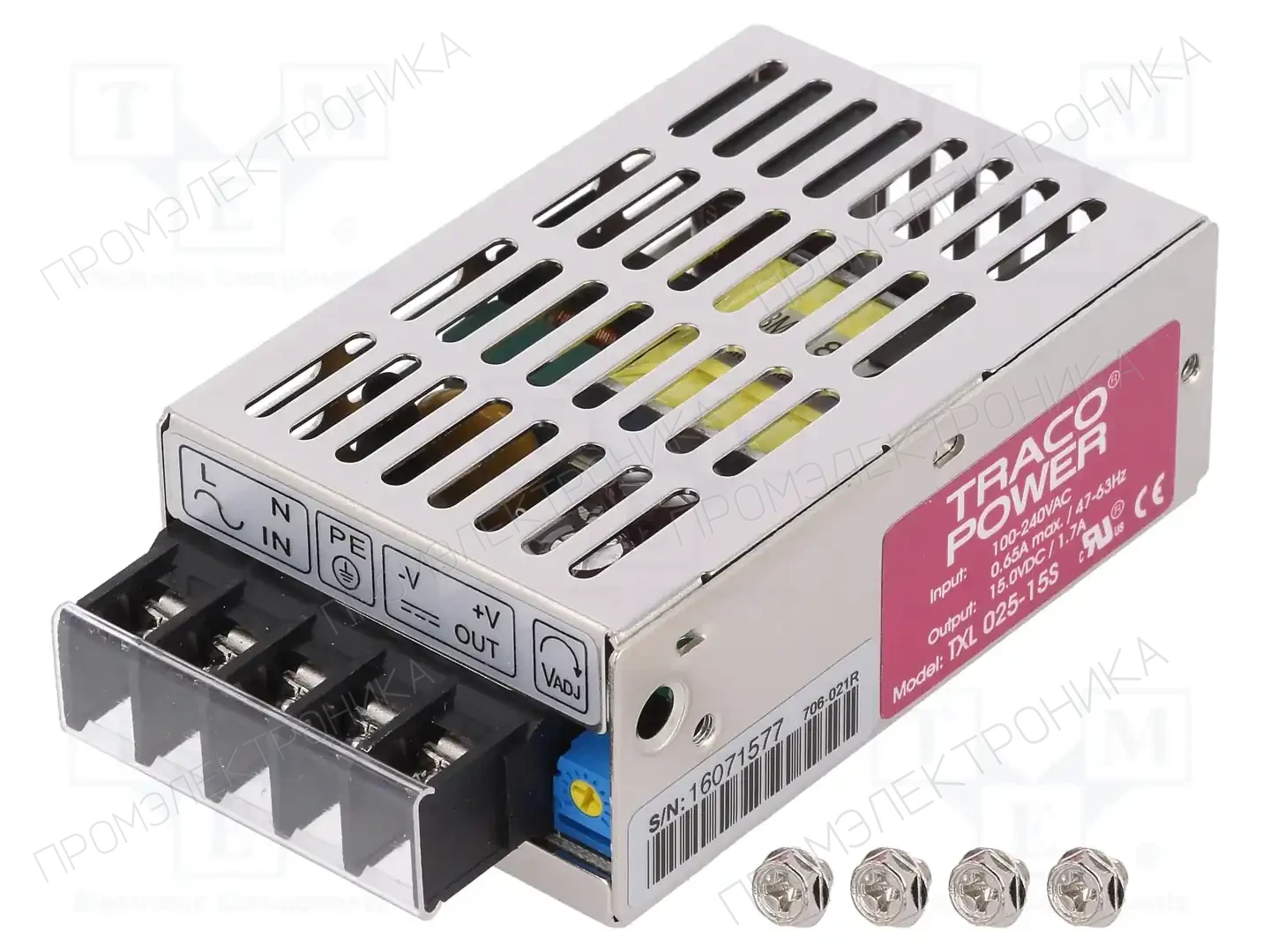 TRACO POWER TXL 025-15S — Блоки питания для встраивания