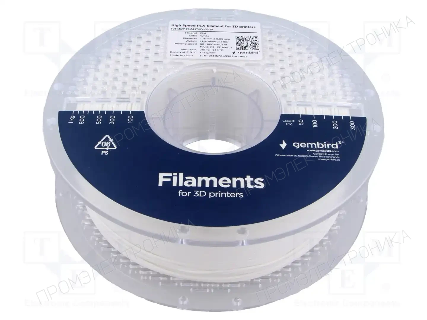 GEMBIRD 3DP-PLA1.75HY-01-W — Принтеры 3D и аксессуары