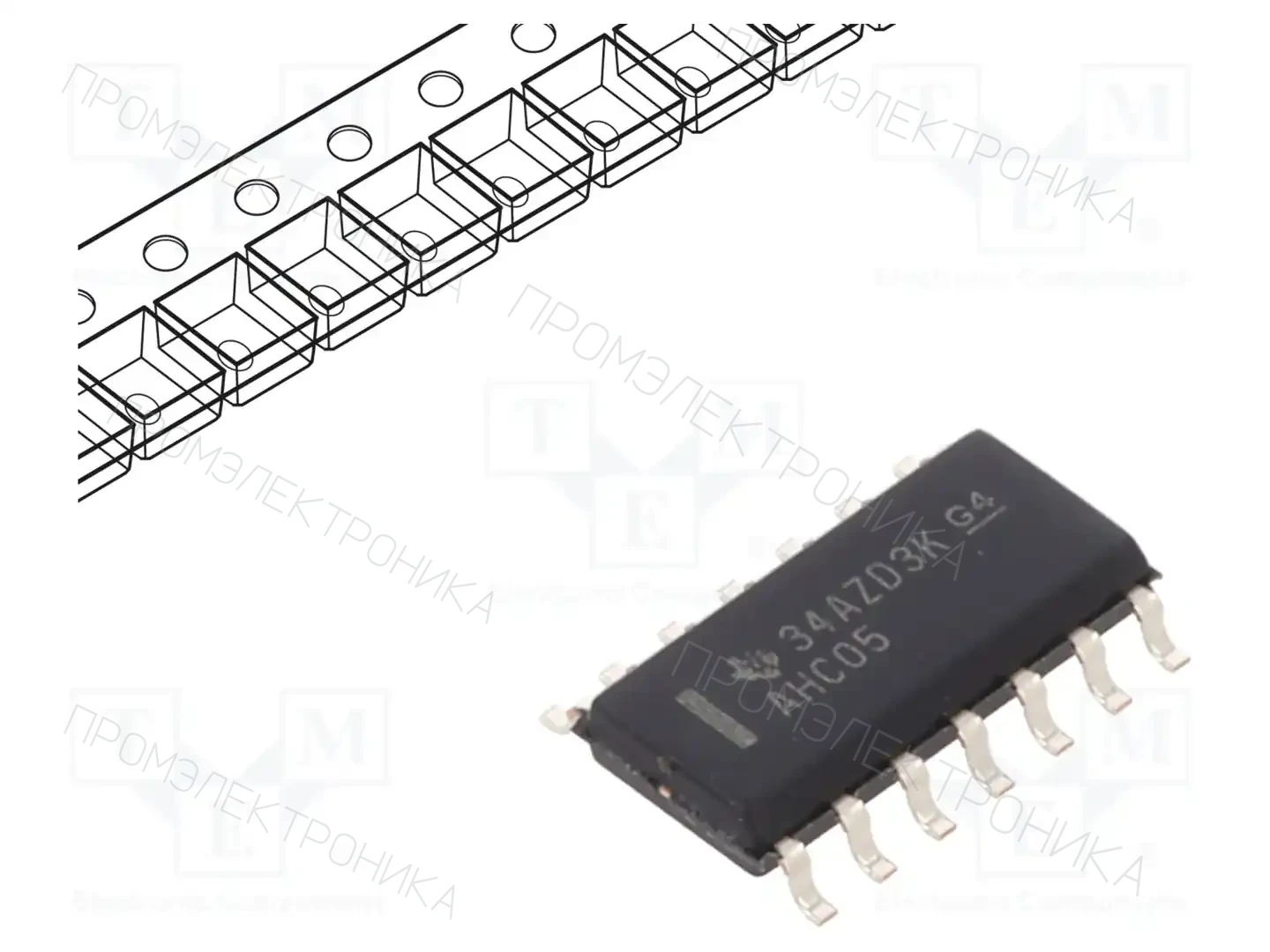 Texas Instruments SN74AHC05DR — Ворота, инверторы