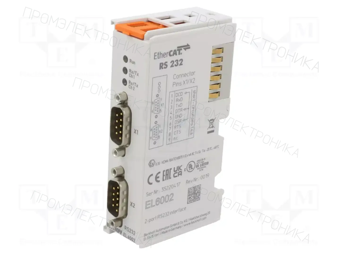 Beckhoff Automation EL6002 — Системы и модули ввода/вывода (I/O)
