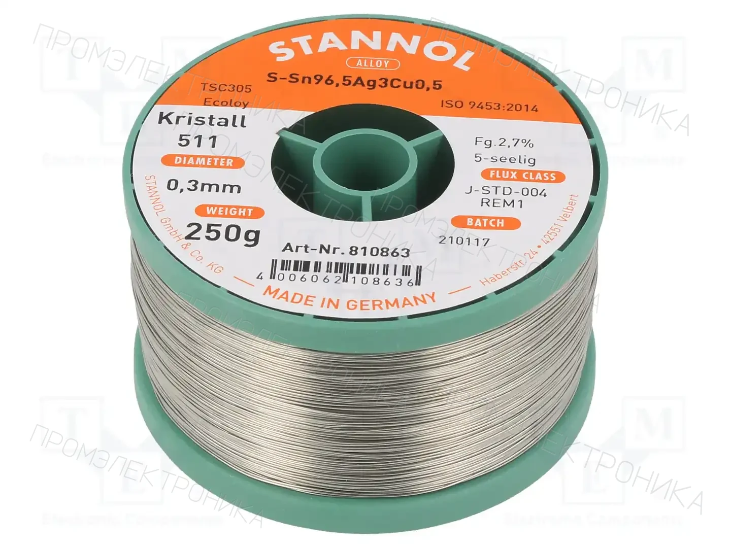 STANNOL 810863 — Паяльные провода бессвинцовые