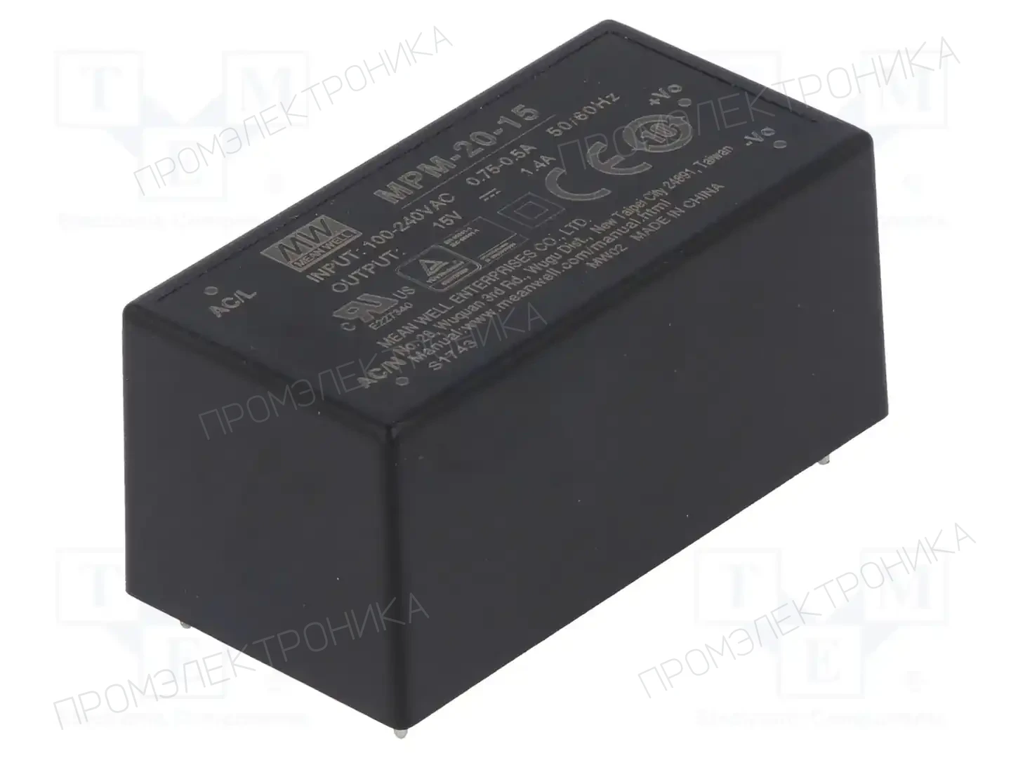 MEAN WELL MPM-20-15 — Преобразователи AC/DC для PCB