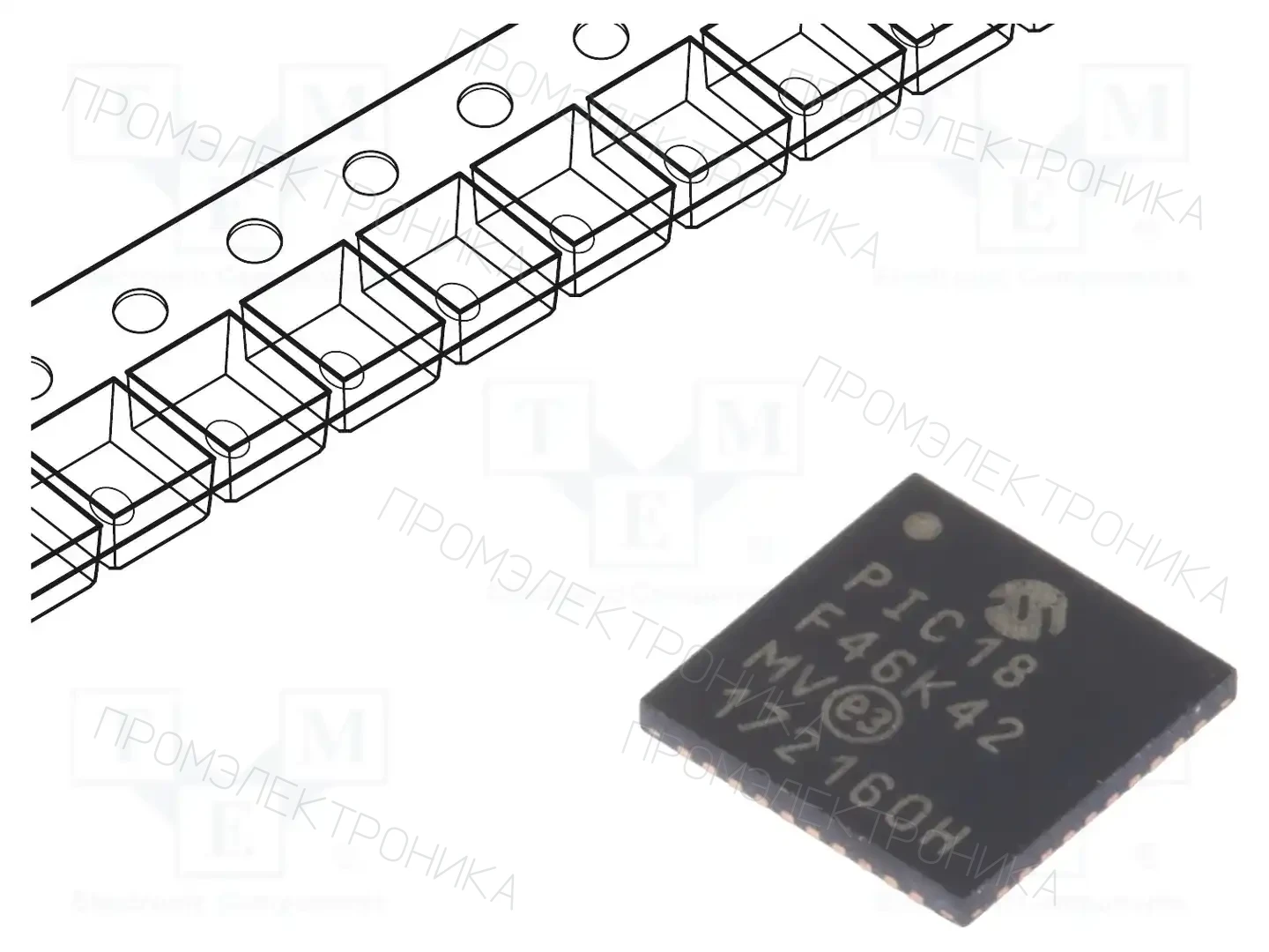 Microchip Technology PIC18F46K42-I/MV — Линейка PIC 8-bit
