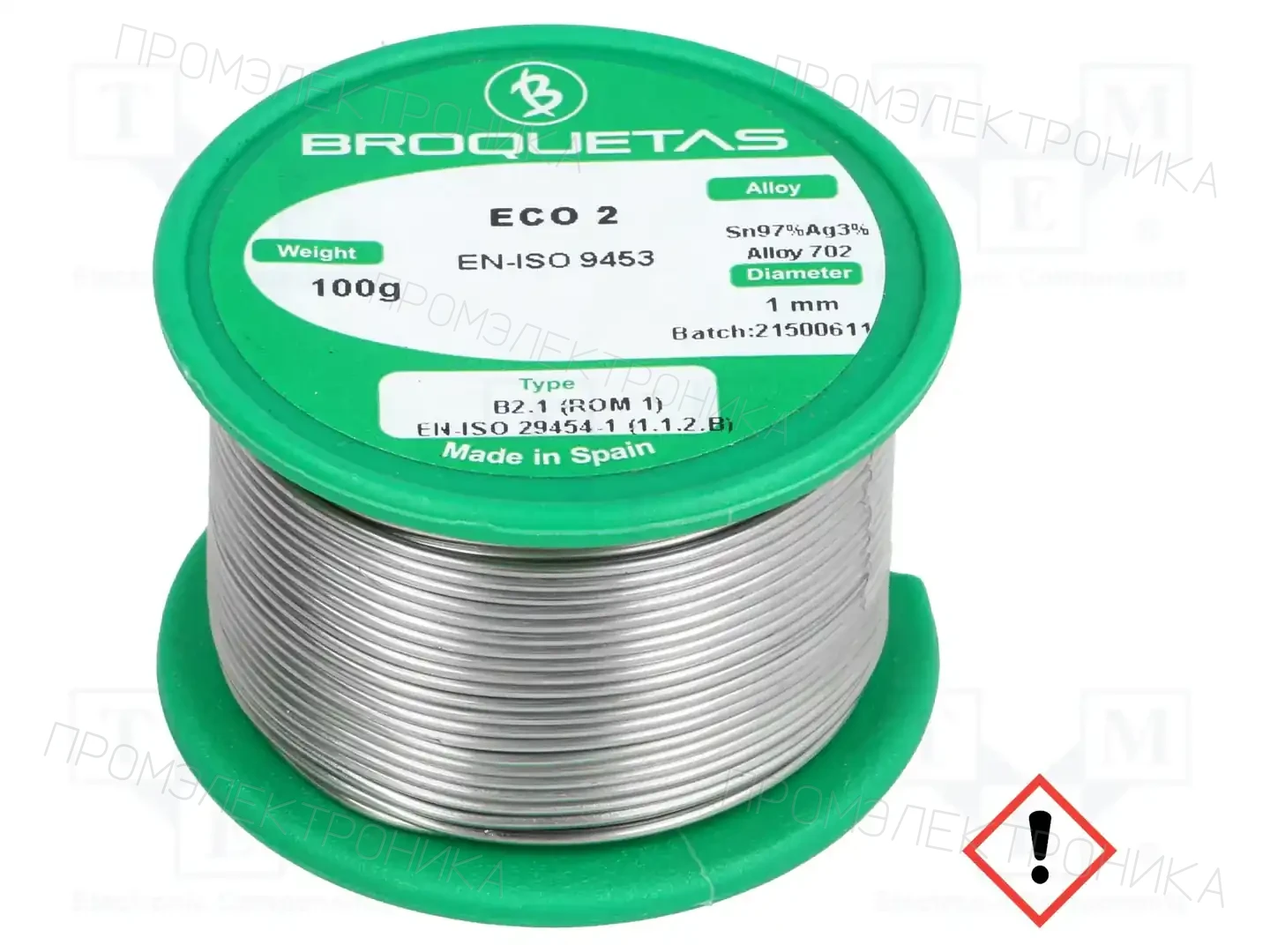 BROQUETAS ECO2 B2.1 1,0MM 100GR — Паяльные провода бессвинцовые