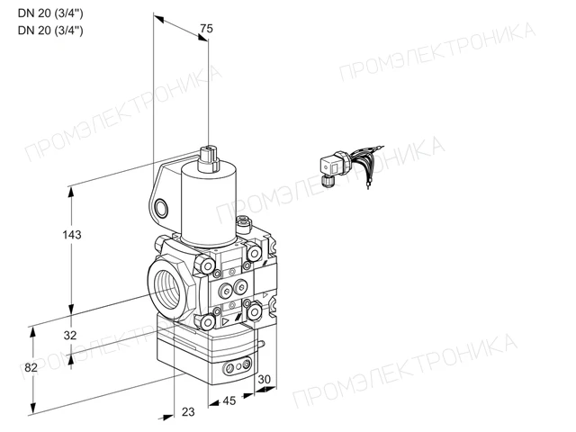 Kromschroder VAD 1E20R/20R05D-100VWL/PP/PP — регулятор давления газа — 88101004