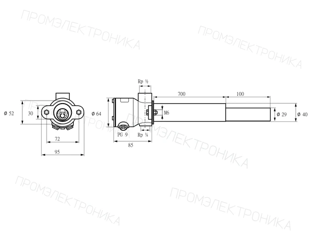 Kromschroder ZKIH 700/100R — запальная горелка — 84214070