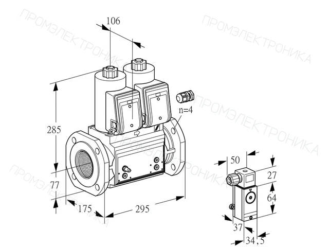 Kromschroder VCS 665F05NNWR3B/MP3-/PPPP — двойной электромагнитный газовый клапан — 88206979