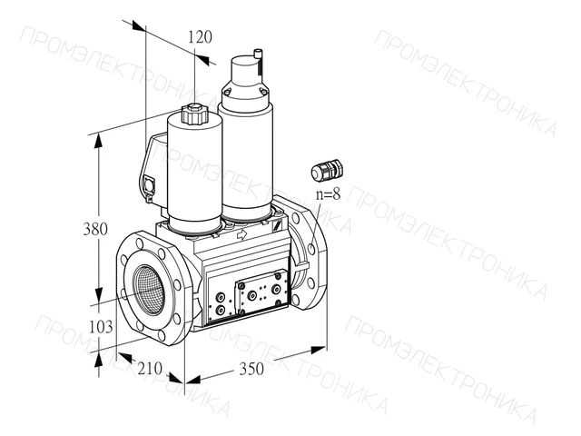 Kromschroder VCS 8100F05NLWSL3E/PPPP/PPPP — двойной электромагнитный газовый клапан — 88206588