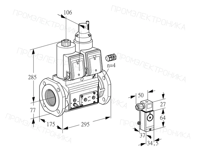 Kromschroder VCS 665F05NLWR3E/PM34/3-MP — двойной электромагнитный газовый клапан — 88207201