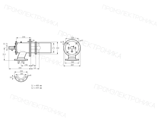 Kromschroder ZIC 165HB-400/435-(18)D — промышленная газовая горелка — 84246558