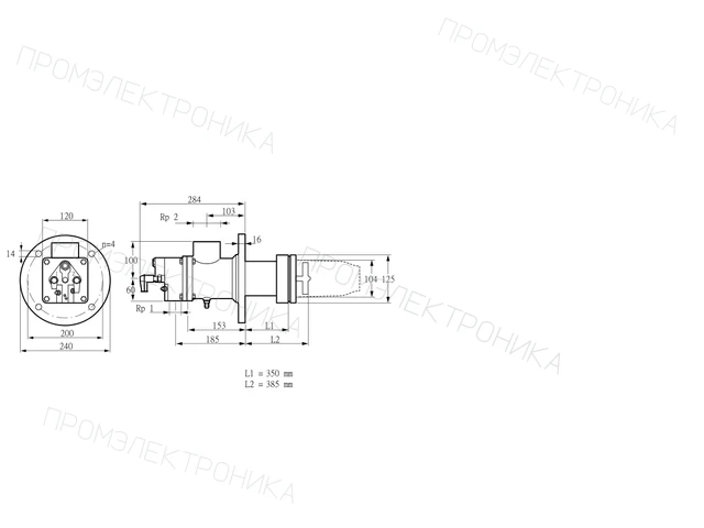 Kromschroder BIC 100RB-350/385-(109)E — промышленная газовая горелка — 84199343