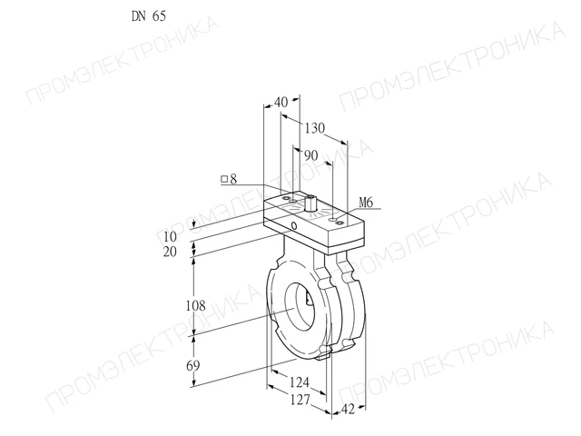 Kromschroder BVG 65W05V — дисковая поворотная заслонка — 88302676