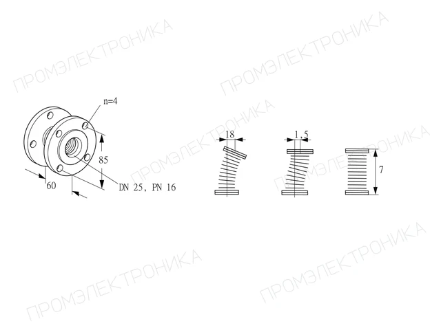 Kromschroder EKO 25F — компенсатор трубопровода — 03262053