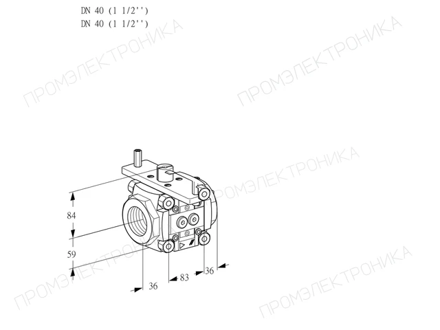 Kromschroder VFC 3T40/40N05-25PPPP — линейный регулятор расхода — 88302515