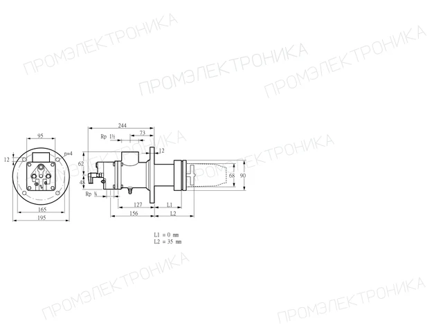 Kromschroder BIC 65HB-0/35-(34A)E — промышленная газовая горелка — 84099251