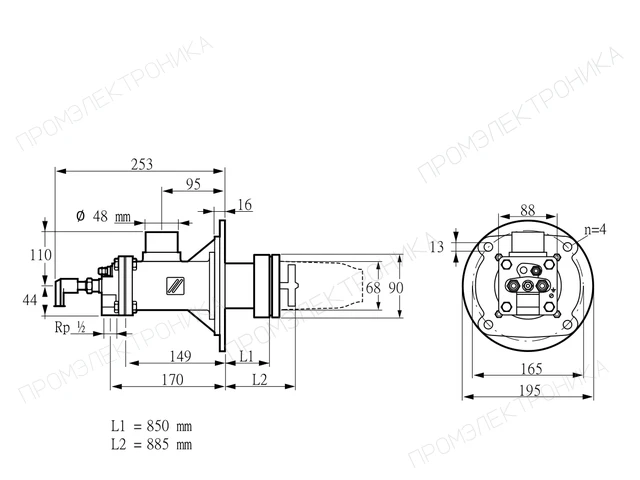 Kromschroder BICA 65HB-850/885-(34)DB — промышленная газовая горелка — 84199375
