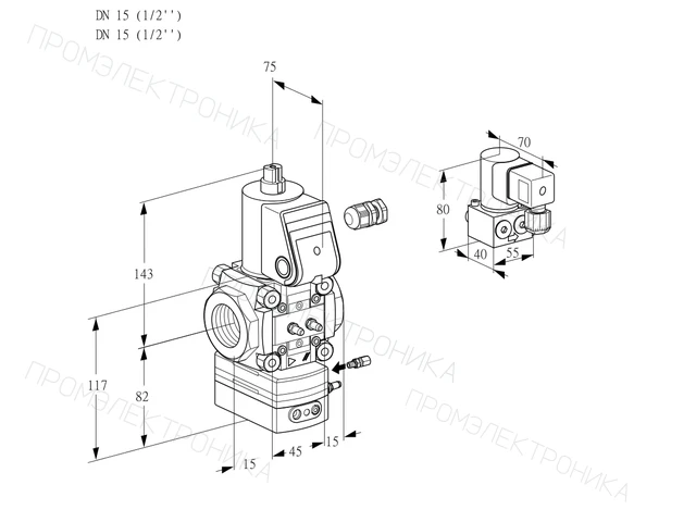 Kromschroder VAG 115R/NWBE — регулятор соотношения газ/воздух — 88004970