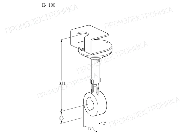 Kromschroder BVHR 100W01A — дисковая поворотная заслонка — 88302704