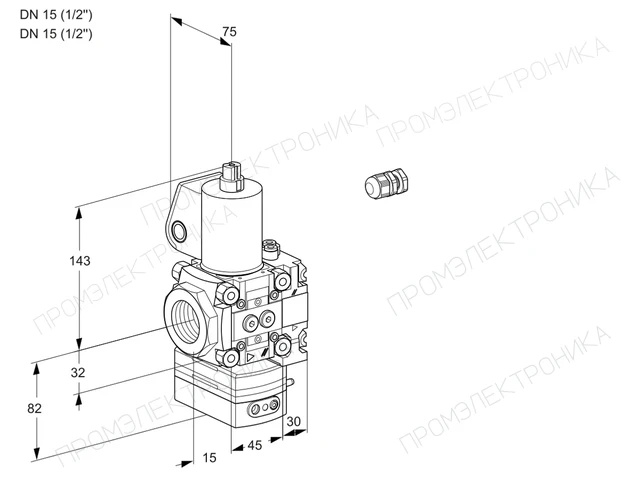 Kromschroder VAD 1E15R/15R05D-50VWL/PP/PP — регулятор давления газа — 88105652