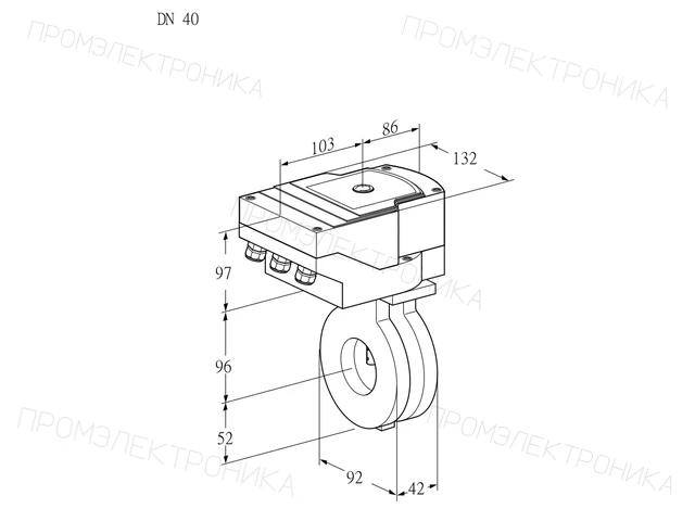 Kromschroder IBA 40Z05/20-07W2E — дисковая поворотная заслонка — 88303317