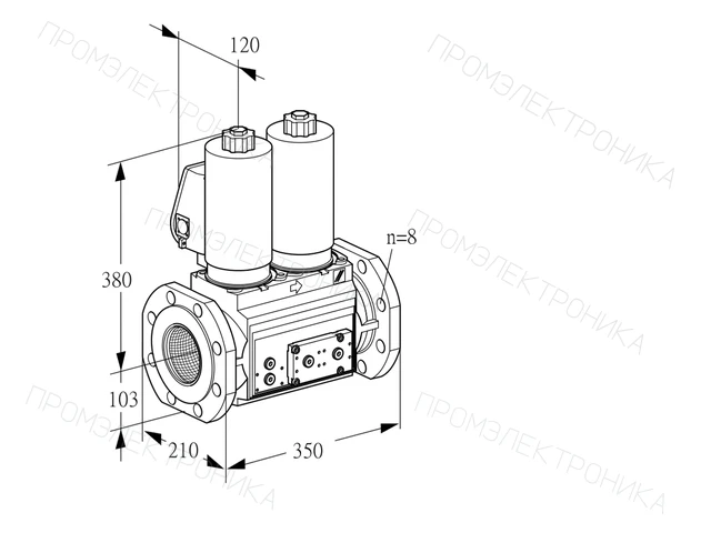 Kromschroder VCS 8T100A05NNKGLE/PPPP/PPVP — двойной электромагнитный газовый клапан — 88207055