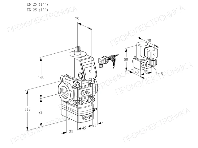 Kromschroder VAD 125R/NW-100A — регулятор давления газа — 88003644