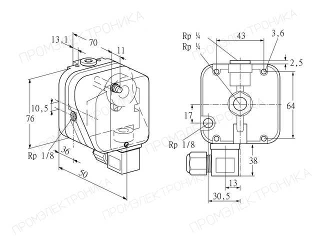 Kromschroder DG 10NG-6 — реле давления — 84447703