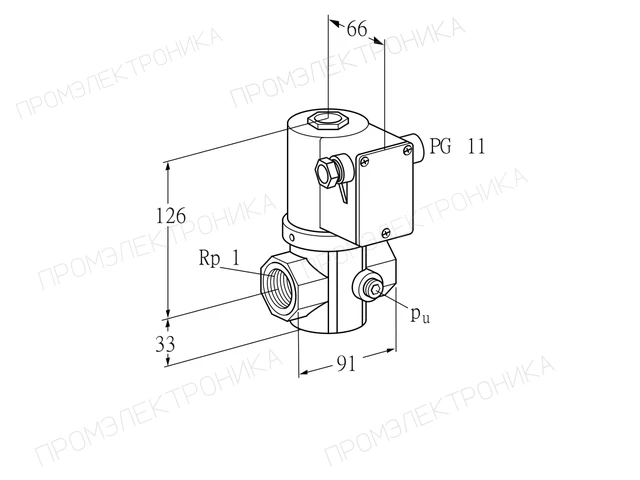 Kromschroder VG 25/15R18NK31 — электромагнитный газовый клапан — 85266200