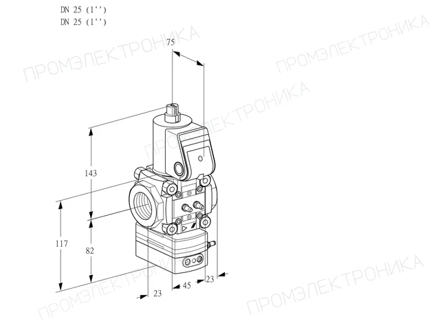 Kromschroder VAG 1T25N/NQAN — регулятор соотношения газ/воздух — 88006580