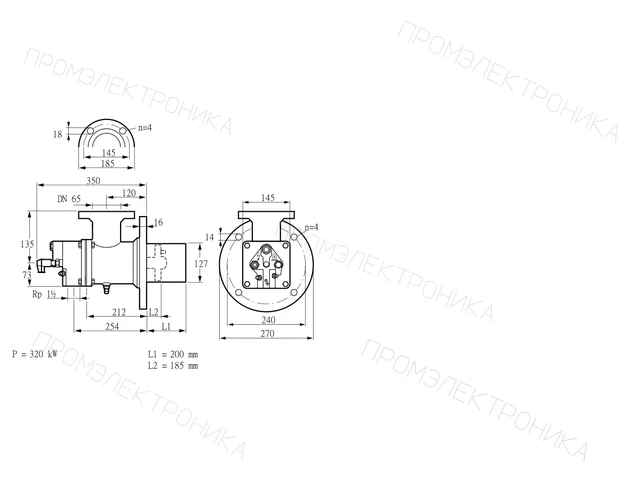 Kromschroder BIO 125KB-200/185-(20)E — промышленная газовая горелка — 84199214
