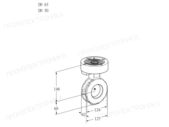 Kromschroder BVGF 65/50W05 — дисковая поворотная заслонка — 88300050