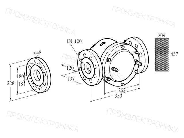 Kromschroder GFK 100F10-6 — газовый фильтр — 81944190