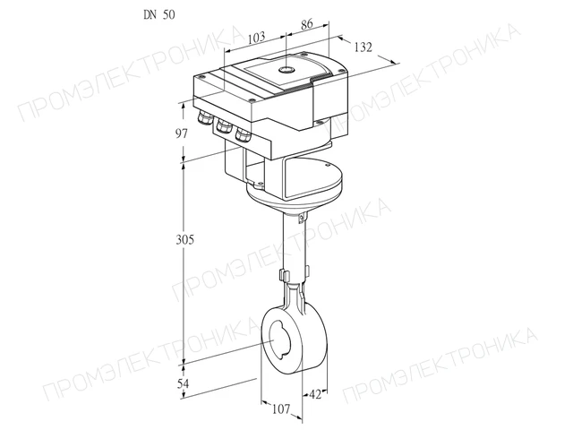 Kromschroder IBHR 50Z01A/20-30W3T — дисковая поворотная заслонка — 88303883
