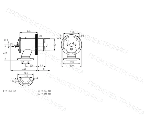 Kromschroder ZIO 200HM-300/235-(24)D — промышленная газовая горелка — 84277131