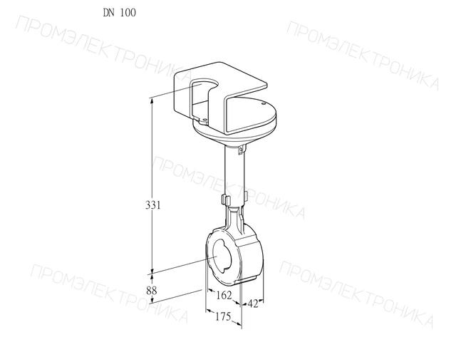 Kromschroder BVHR 100Z01A — дисковая поворотная заслонка — 88302693