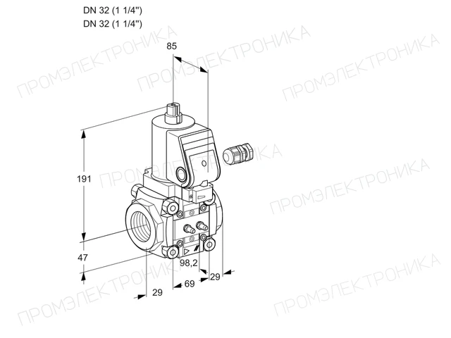 Kromschroder VAS 232R/NWSR — электромагнитный газовый клапан — 88025058