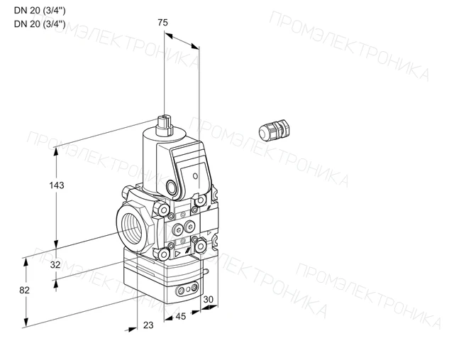 Kromschroder VAD 1E20R/20R05D-100VWR/PP/PP — регулятор давления газа — 88102056