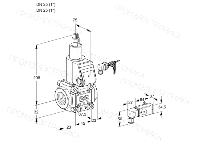 Kromschroder VAS 125R/LW — электромагнитный газовый клапан — 88000445