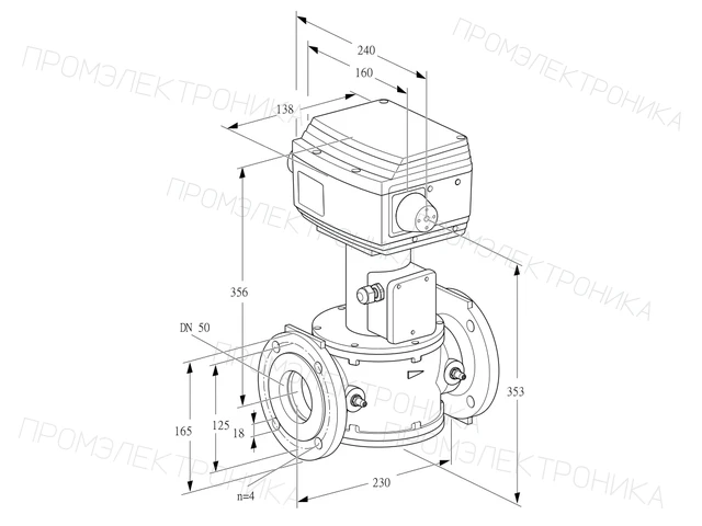 Kromschroder RVS 50/KF05Q60E-3 — регулирующий клапан — 86060295