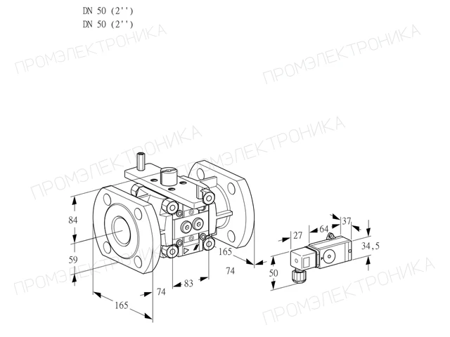 Kromschroder VFC 350/50F05-251-MM — линейный регулятор расхода — 88302596