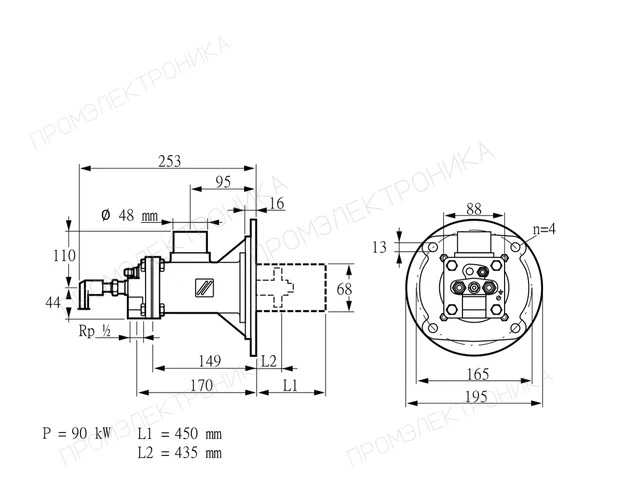 Kromschroder BIOA 65RM-450/435-(71)D — промышленная газовая горелка — 84022557