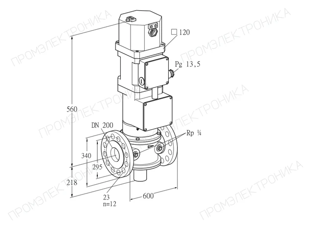 Kromschroder VK 200F02W6XA43 — электромагнитный газовый клапан — 85311084