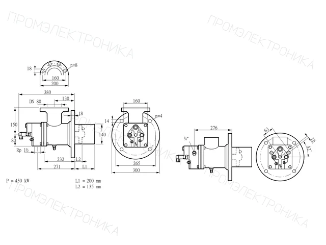 Kromschroder BIO 140HD-200/135-(65D)E — промышленная газовая горелка — 84099842